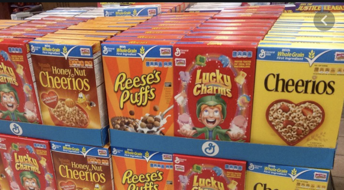 General Mills Kids Breakfast Cereals Pallet Display