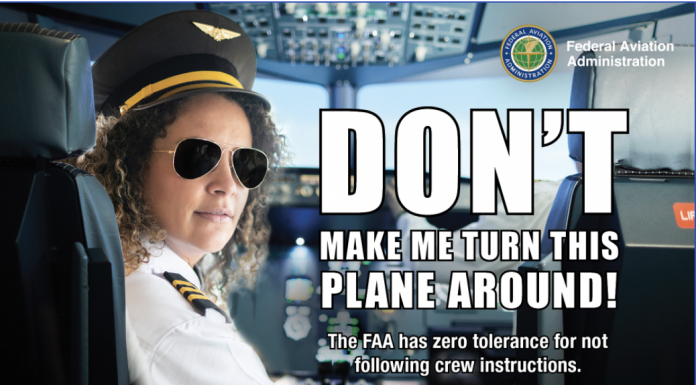 FAA Unruly Behavior Digital Signage