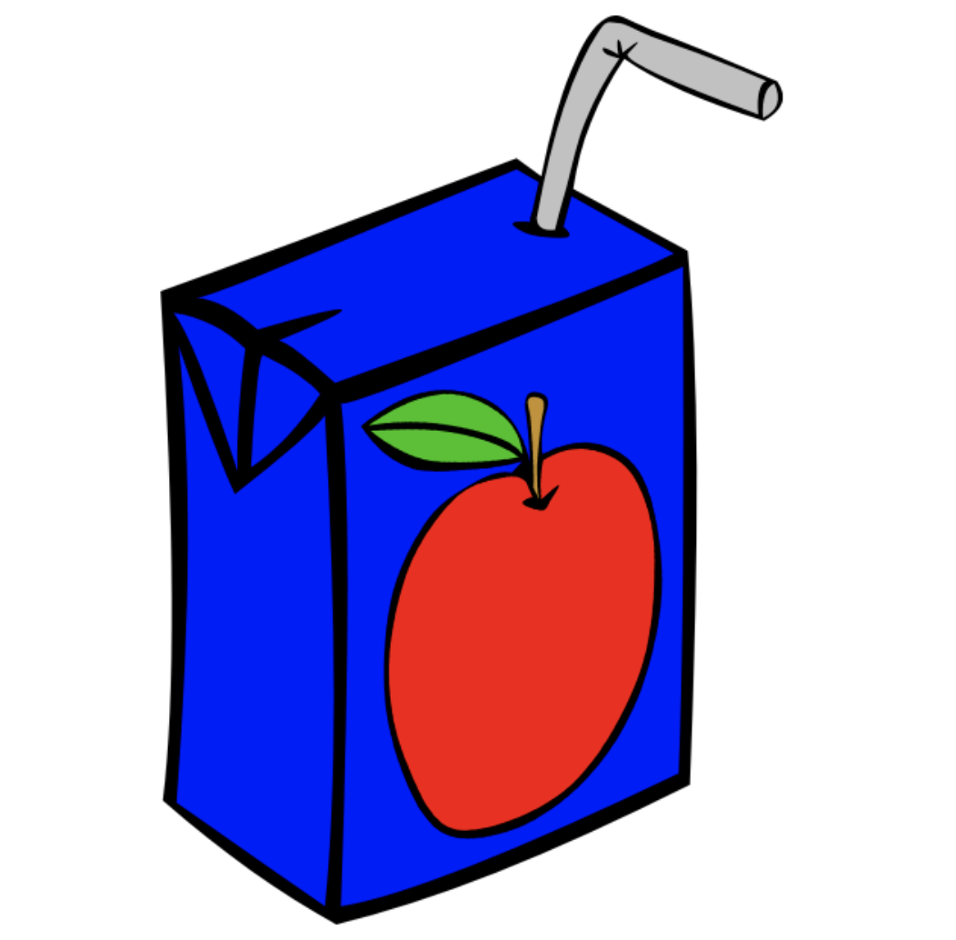 Apple juice box illustration