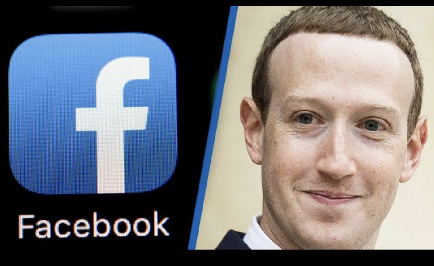 Facebook logo and CEO