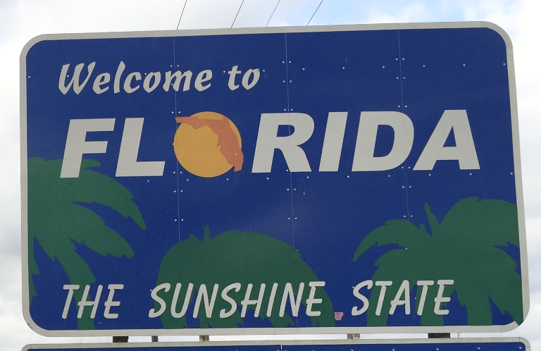 WELCOME TO FLORIDA SIGN