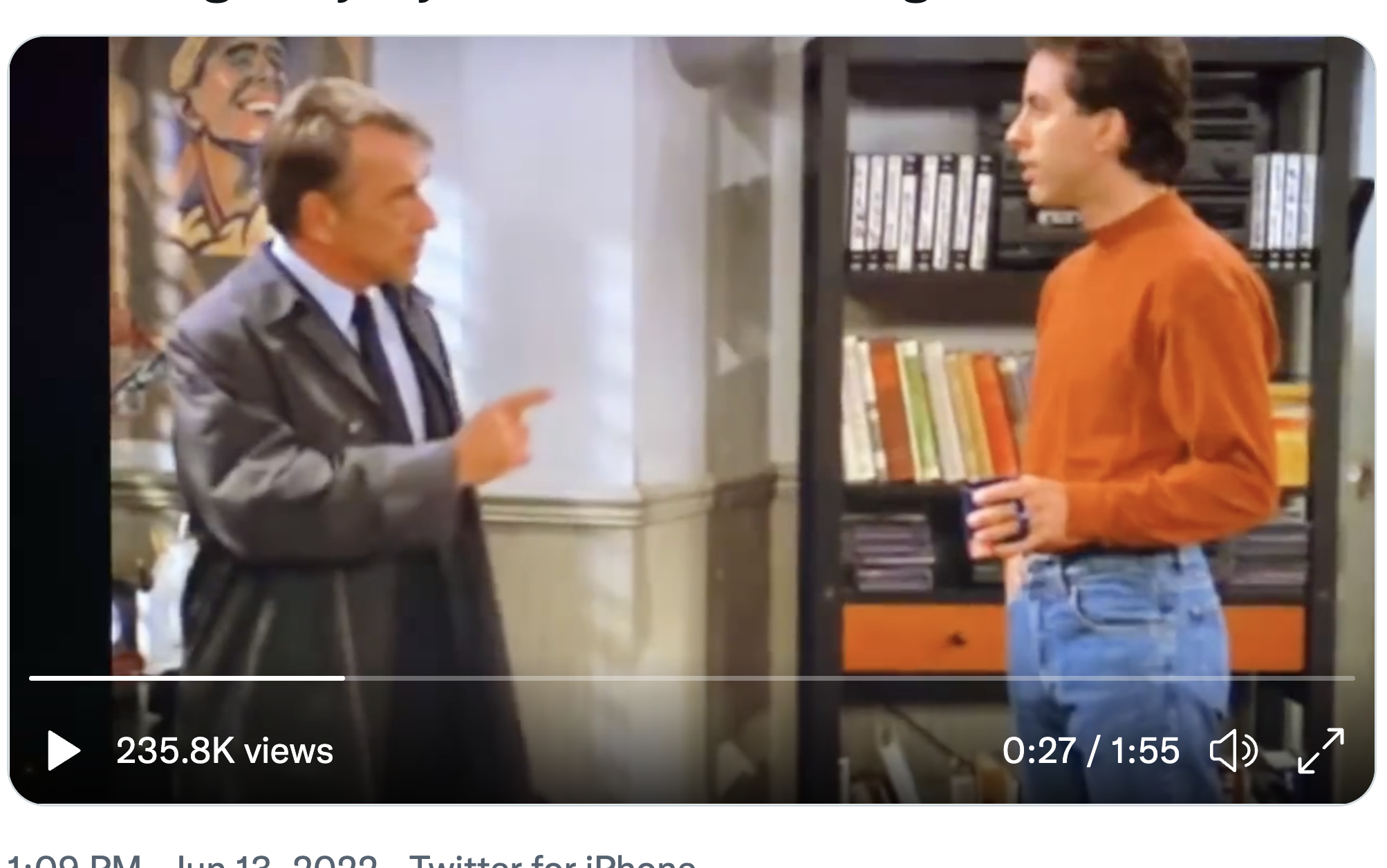 Screenshot of Philip Baker Hall appearance on Seinfeld