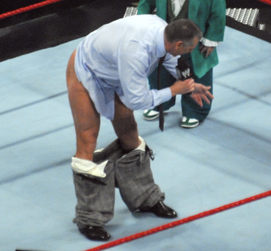 WWE's Vince McMahon with his pants down