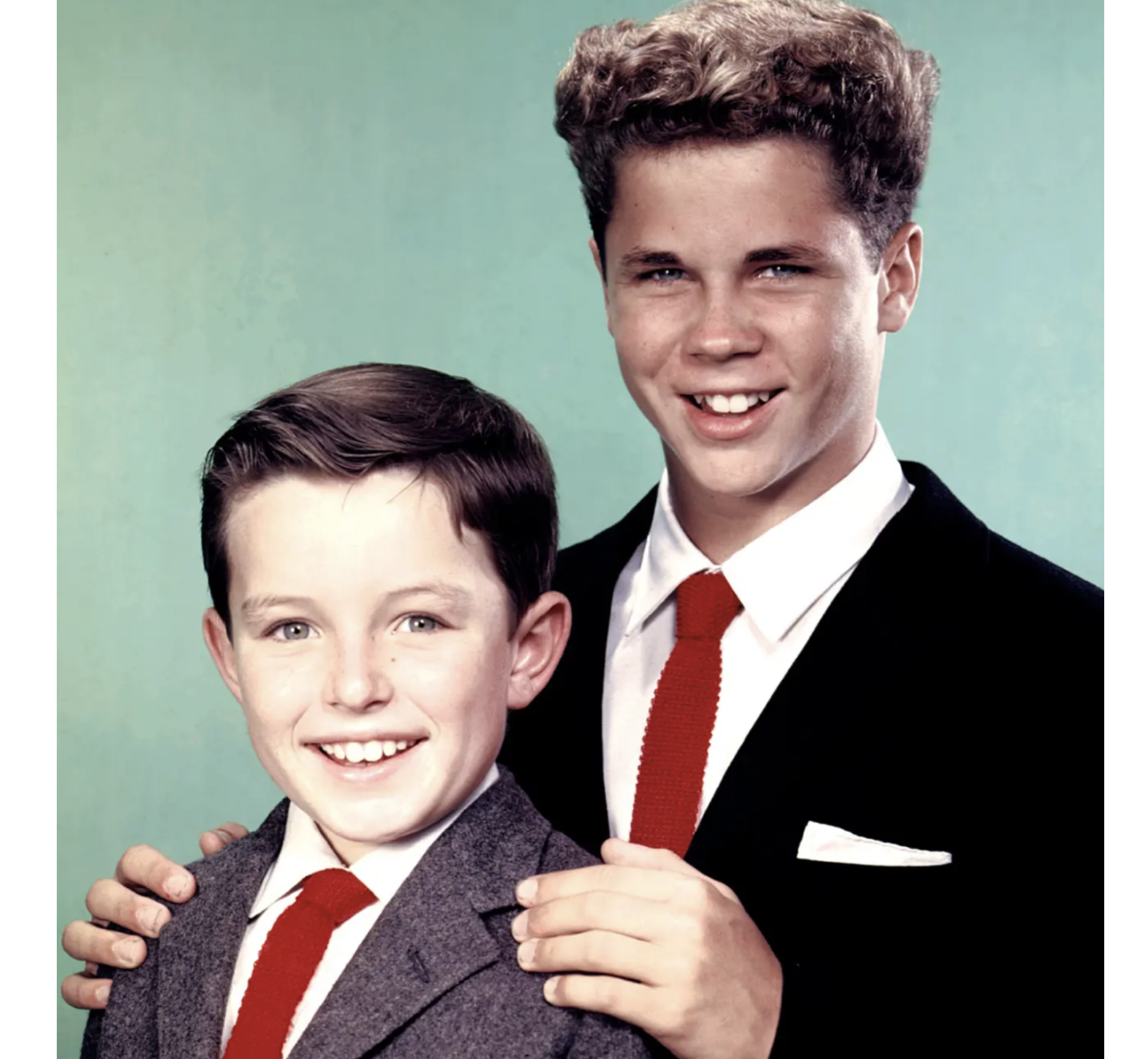 Jerry Mathers and Tony Dow co-starred in the iconic “Leave It to Beaver” from 1957 to 1963. Unlike many child stars, when his career stalled, Dow explored new walks of professional life: He took a break from show biz to serve in the National Guard from 1965 to 1968, and in the ’70s he attended journalism school while working in contracting and construction for luxury condominiums. Courtesy Everett Collection