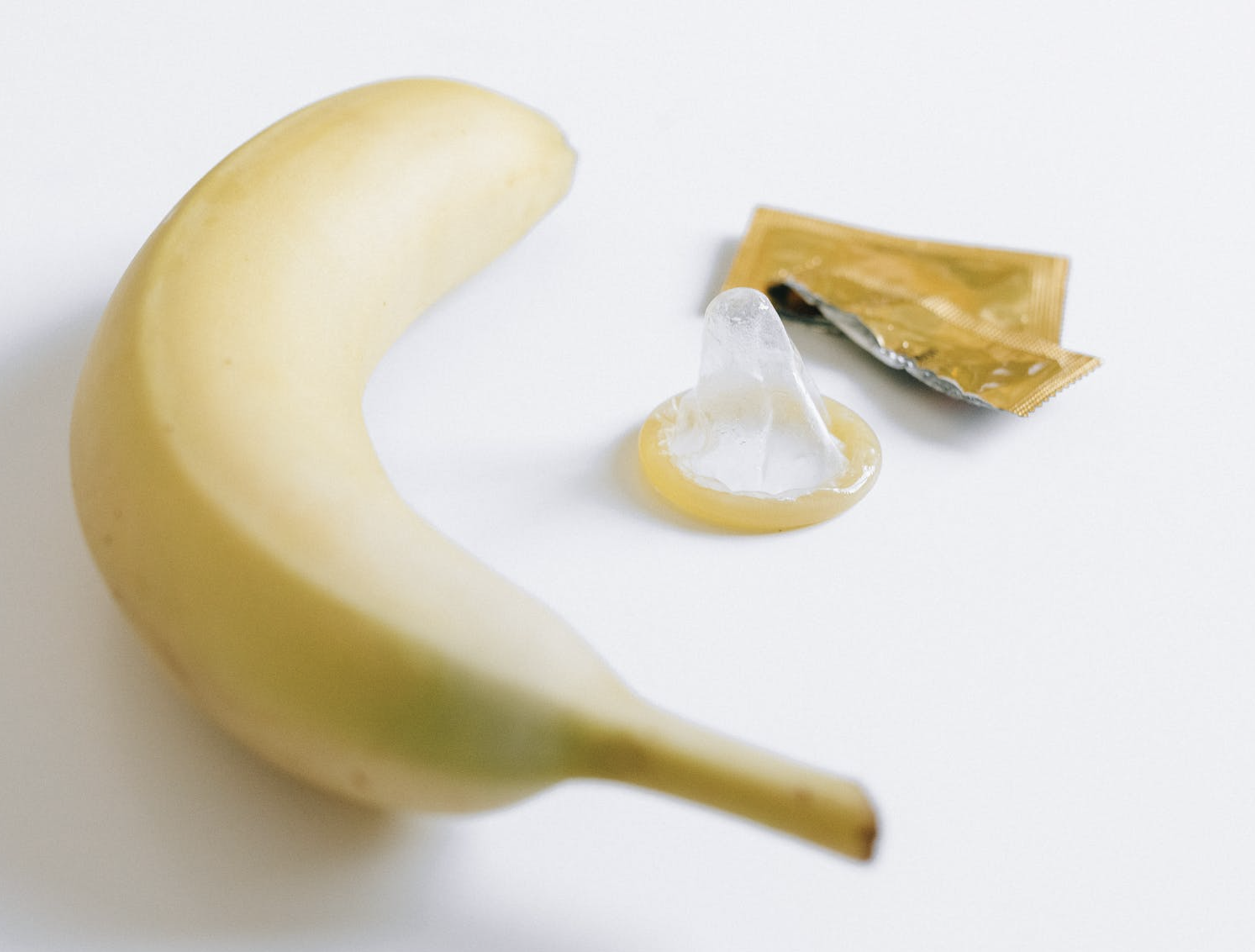 Image of a banana and a condom