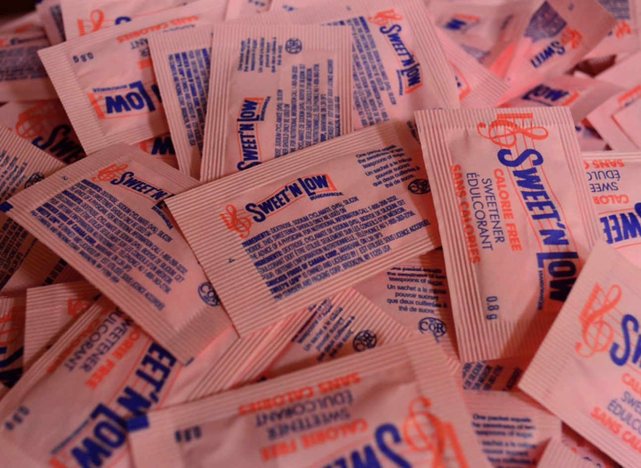 Packets of artificial sweetener