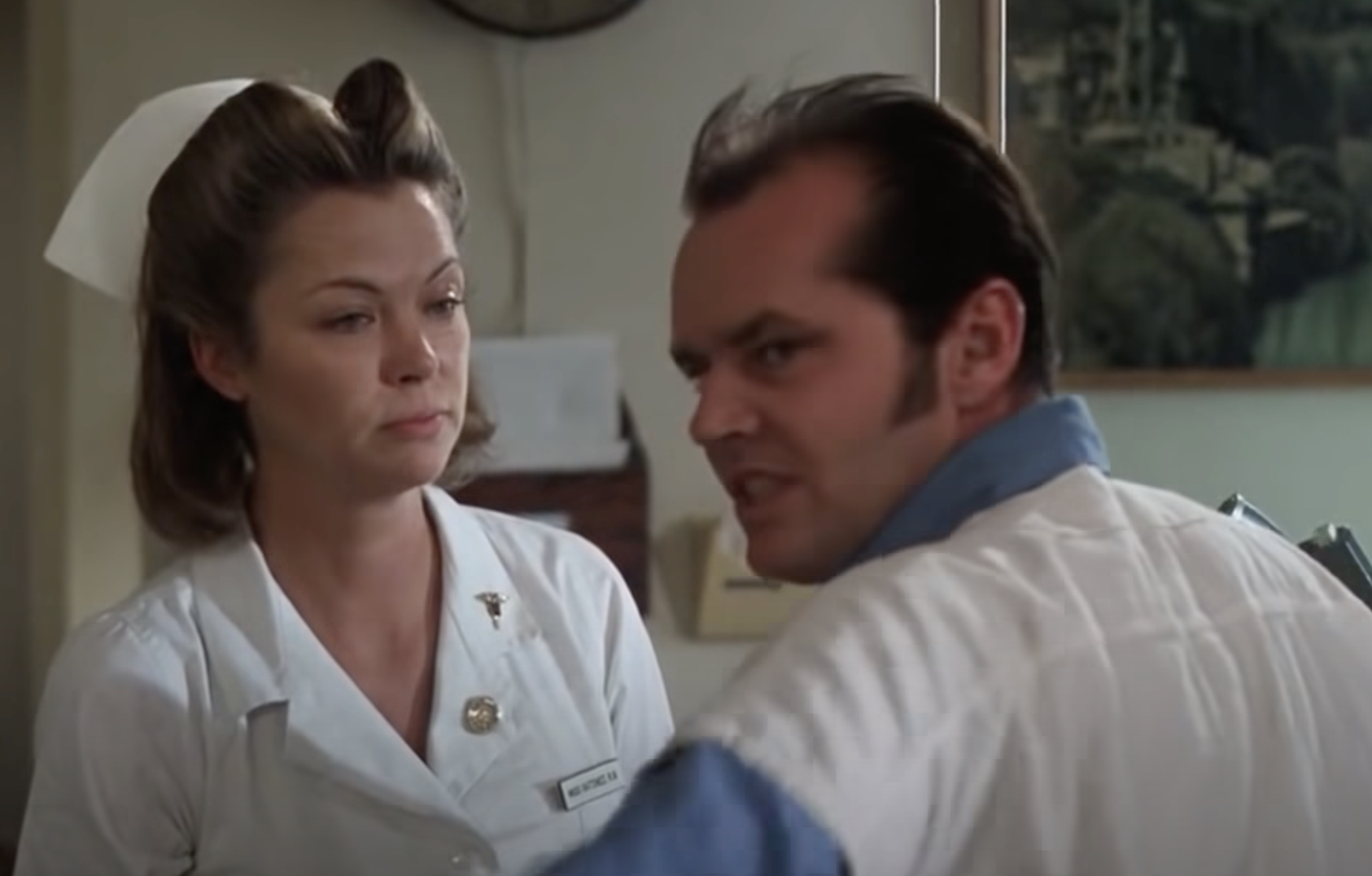 Louise Fletcher and Jack Nicholson, One flew over the cuckoo's nest (1975)