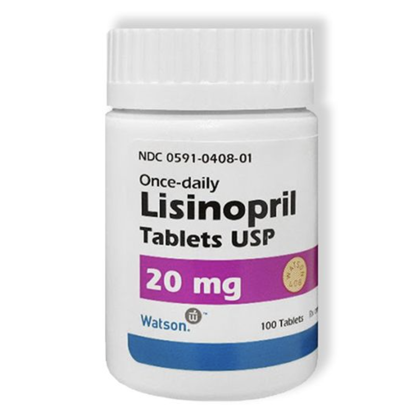 Bottle of Lisinopril tablets
