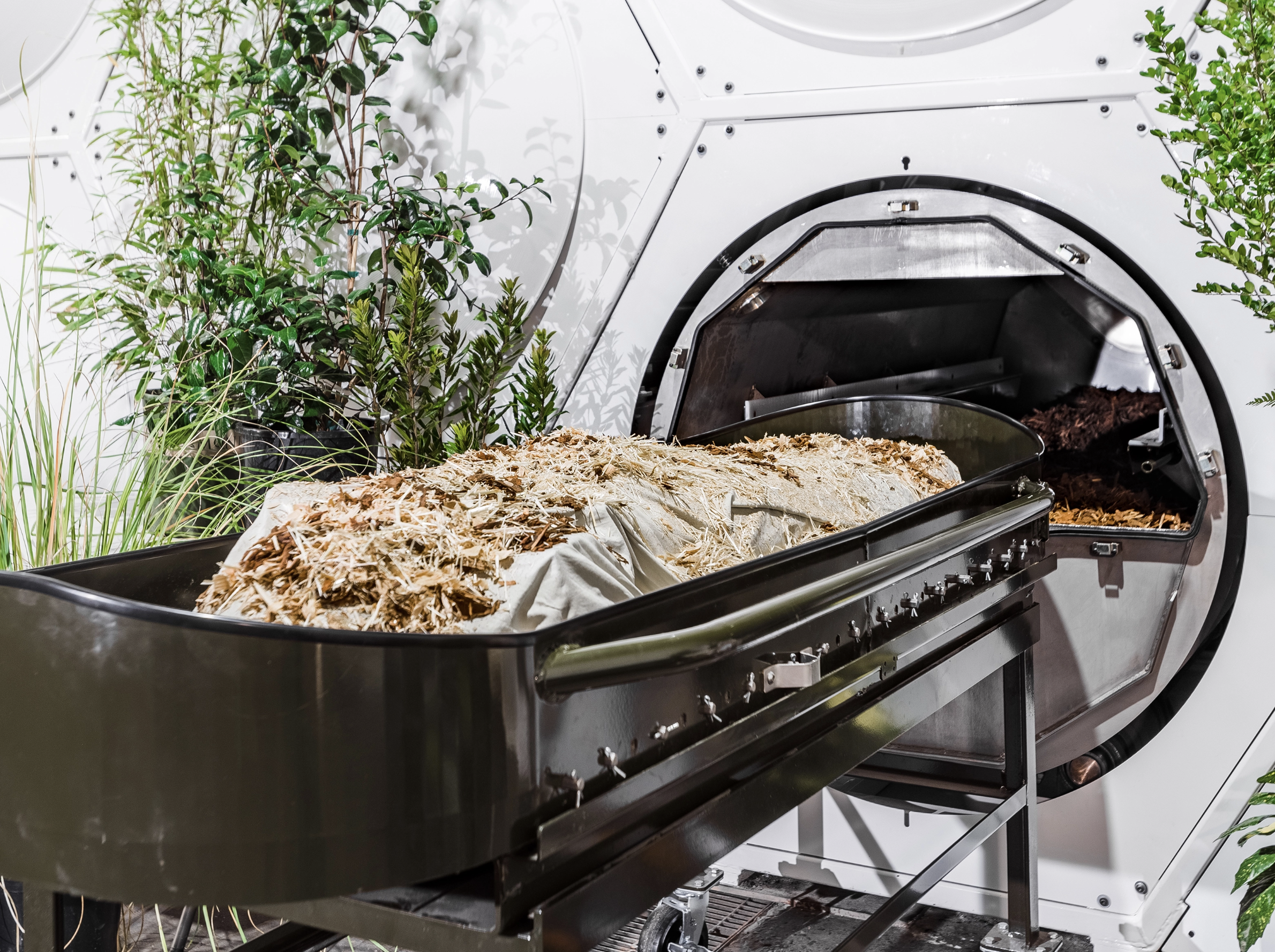 Seattle-based funeral home Recompose offers to compost bodies, turning them into soil — a recently emerging alternative to cremation and burials.