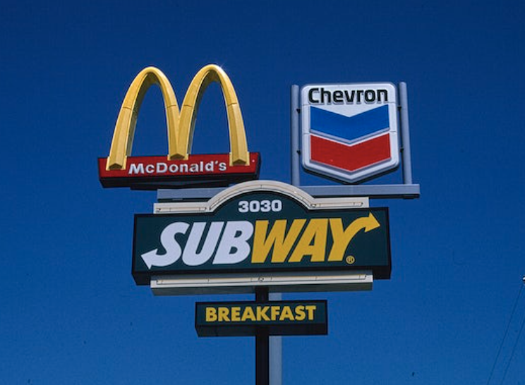 McDonald's highway sign