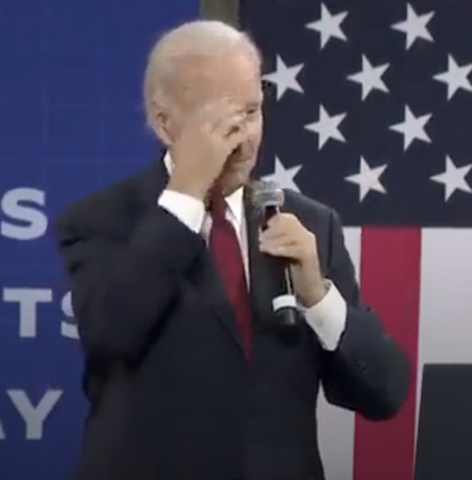 Biden makes sign of the cross while falsely attacking Kevin McCarthy