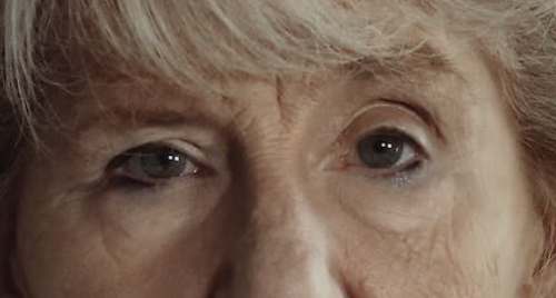 Close up of a senior woman's face
