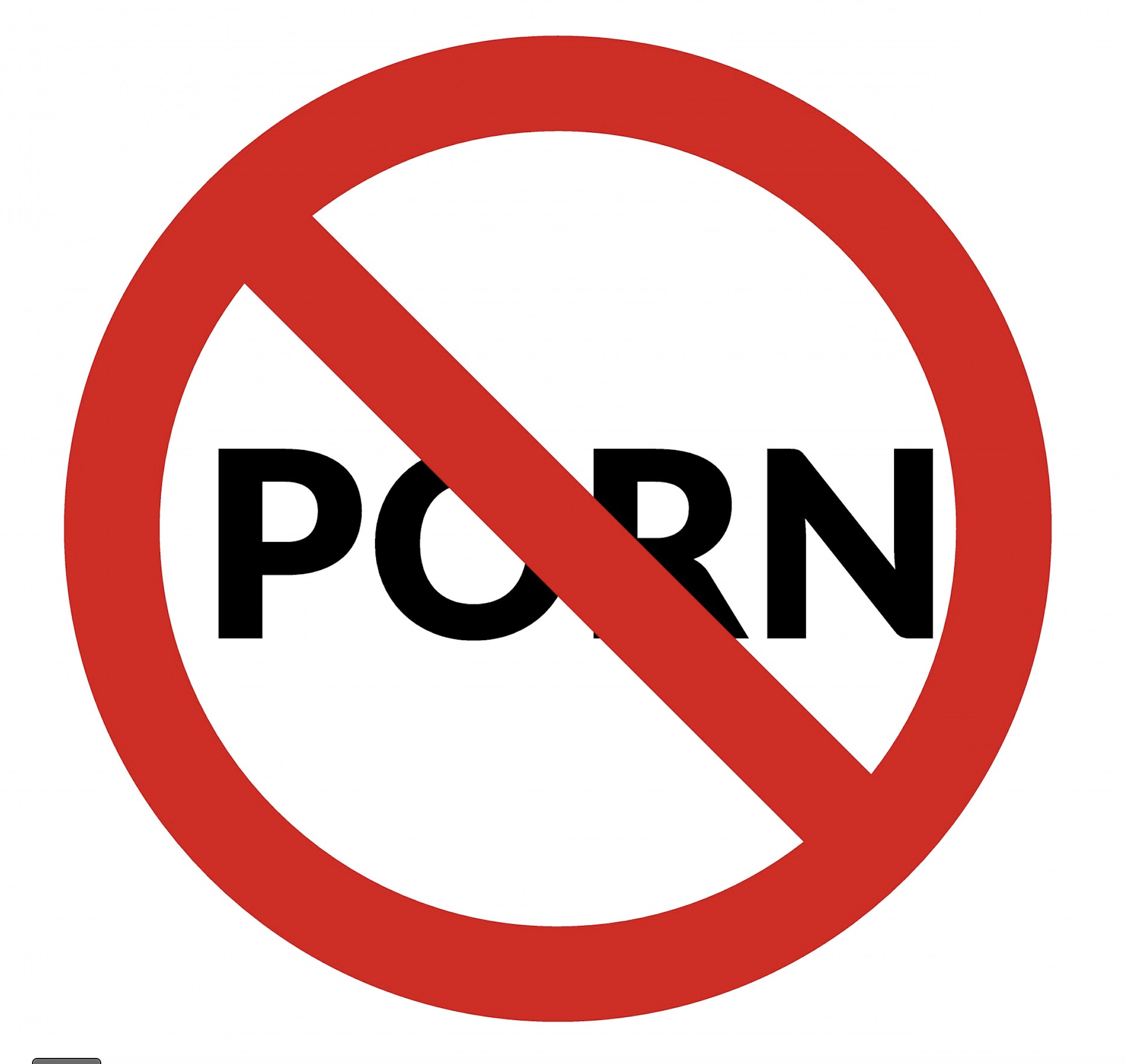 NO PORN sign