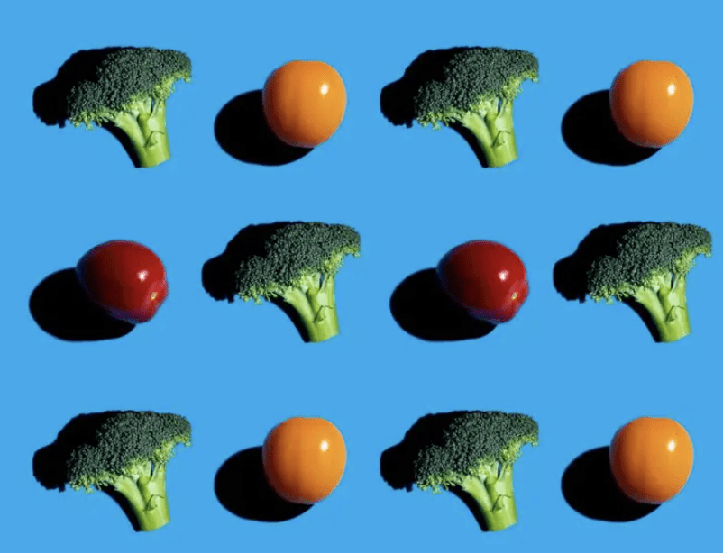 Pictorial illustration of vegetables