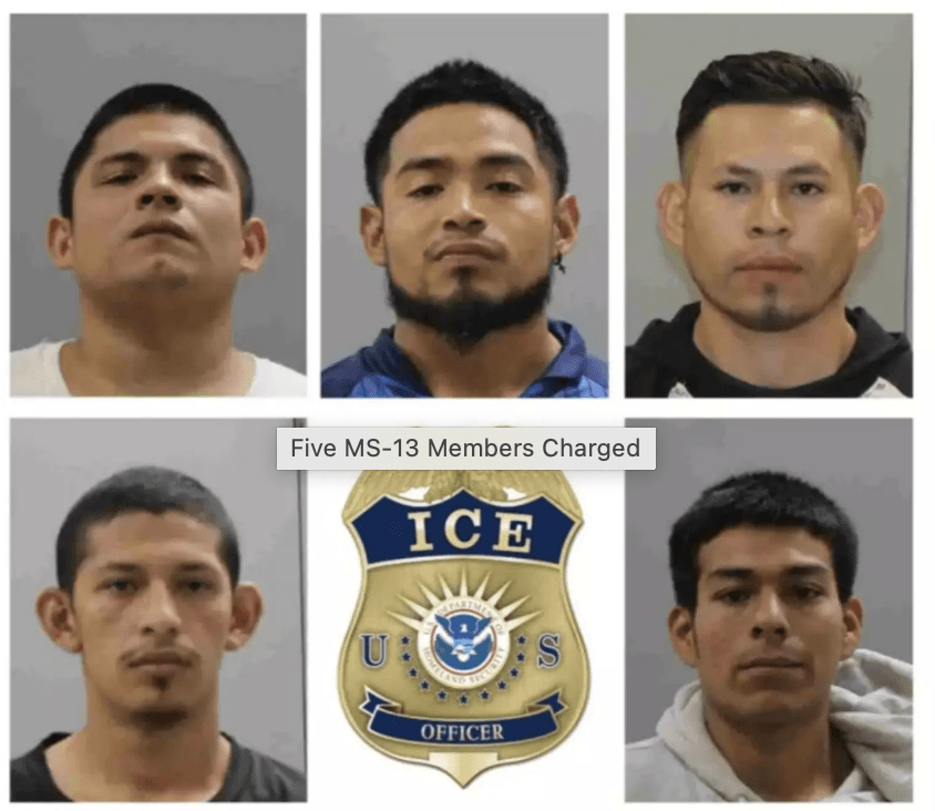 Five MS-13 Members Charged