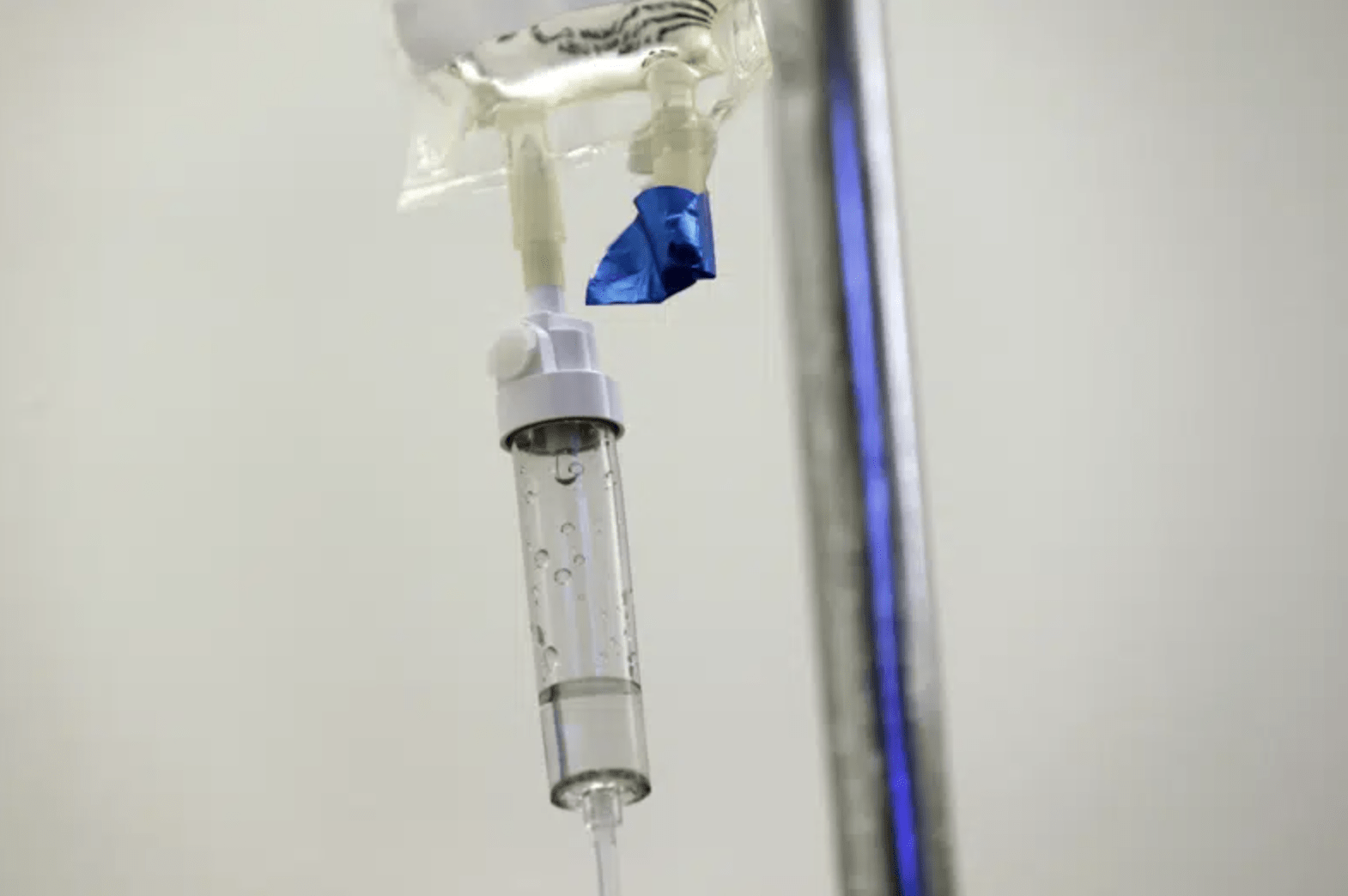Chemotherapy drugs are administered to a patient at a hospital in Chapel Hill, N.C.