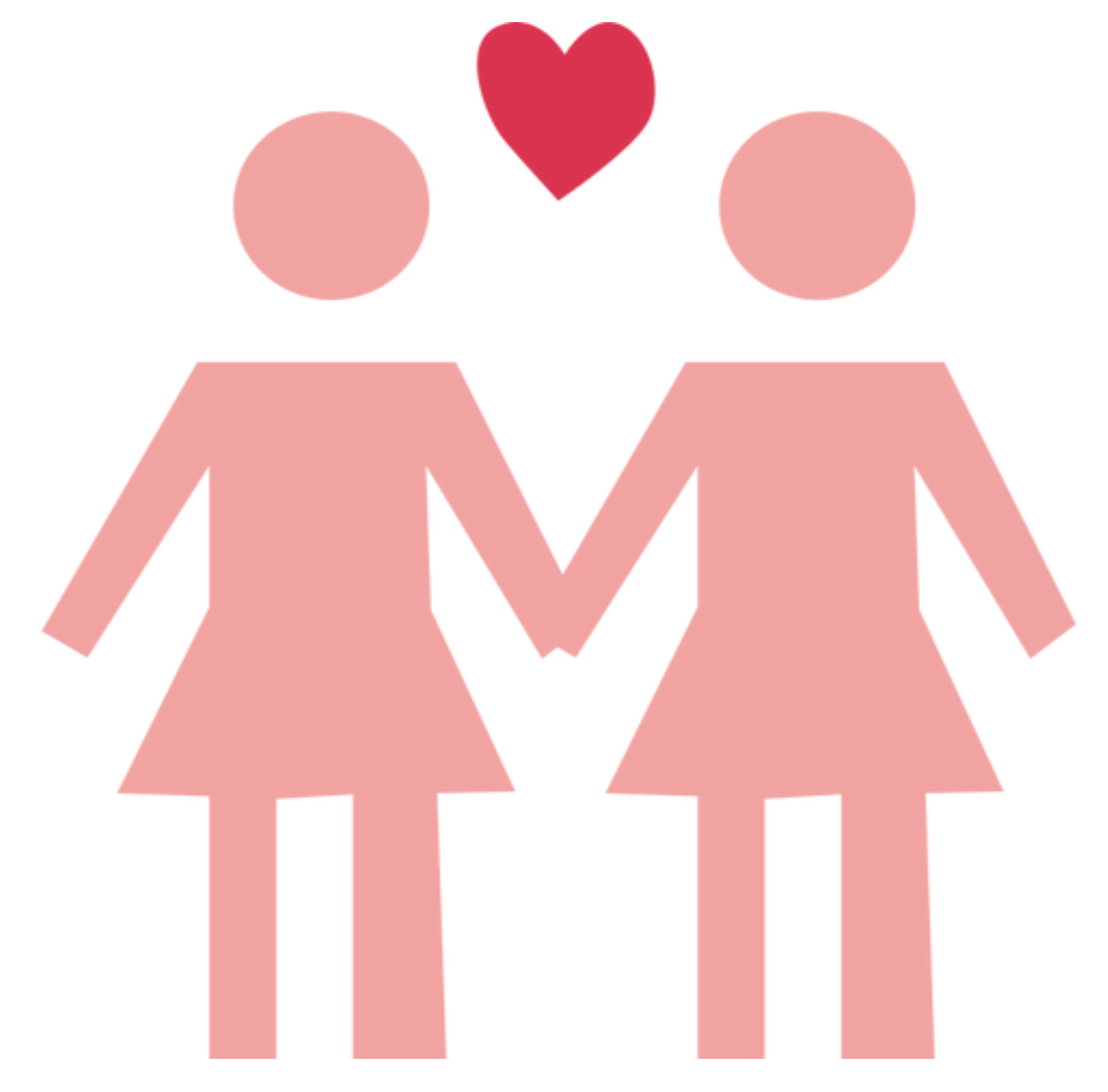 Vector image representing two women in love
