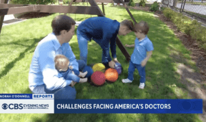 "Dr. Ehrenfeld and his husband, Judd Taback, have two children." – AMA website | Screenshot, CBS News