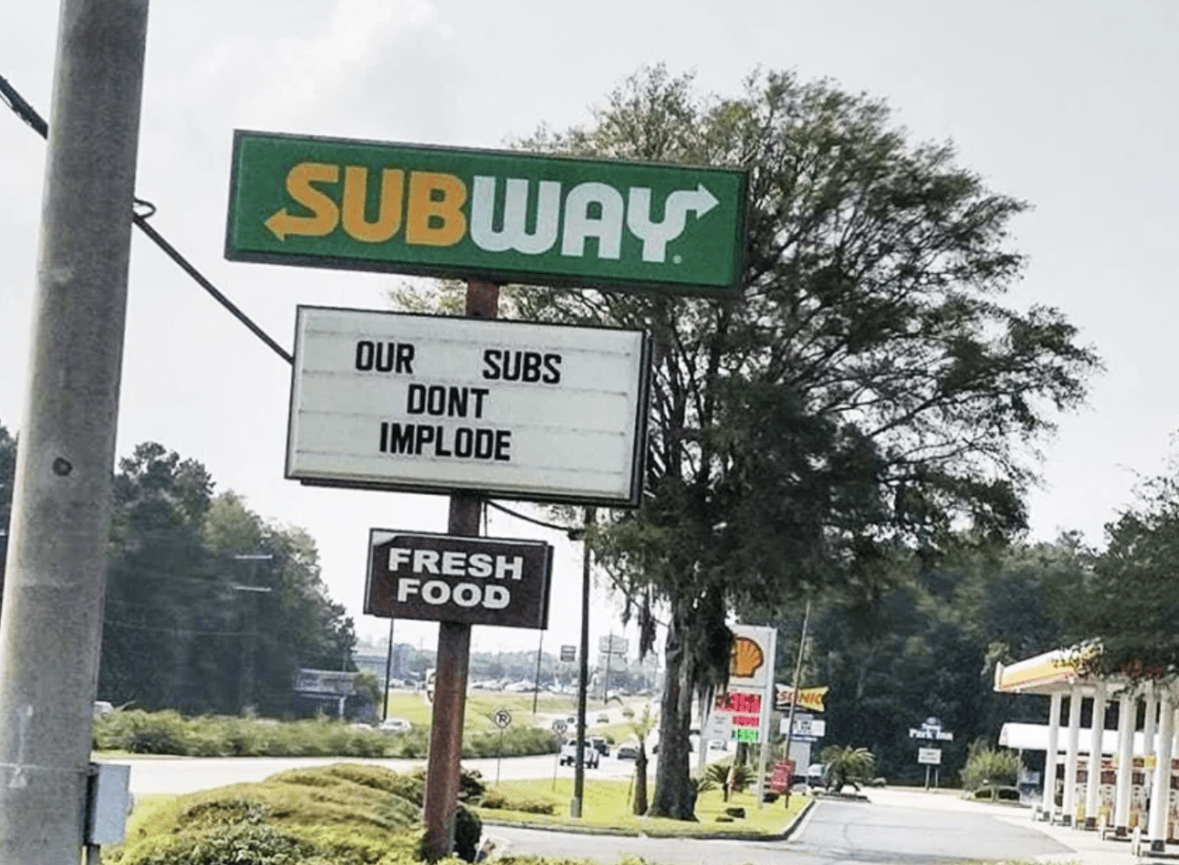 This Subway sign was taken down after backlash. Courtesy Timothy Mauck