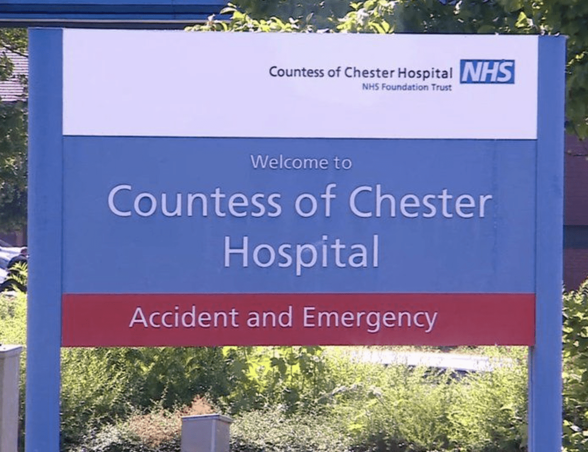 Countess of Chester Hospital sign