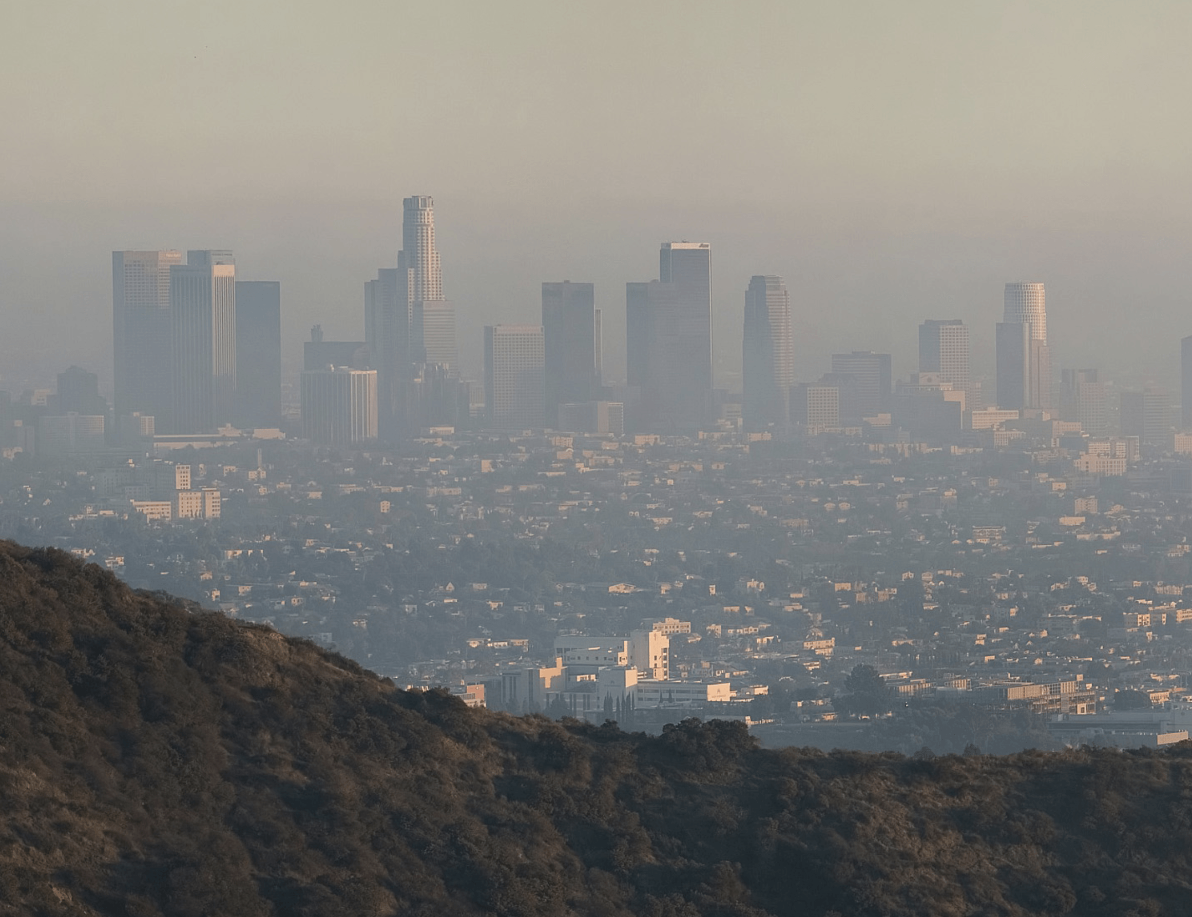 Polluted air over Los Angeles