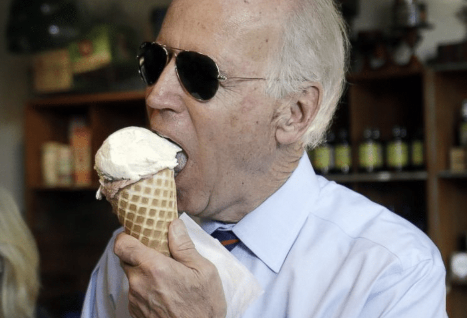 Joe Biden enjoys an ice cream cone | Don Ryan/AP Photo