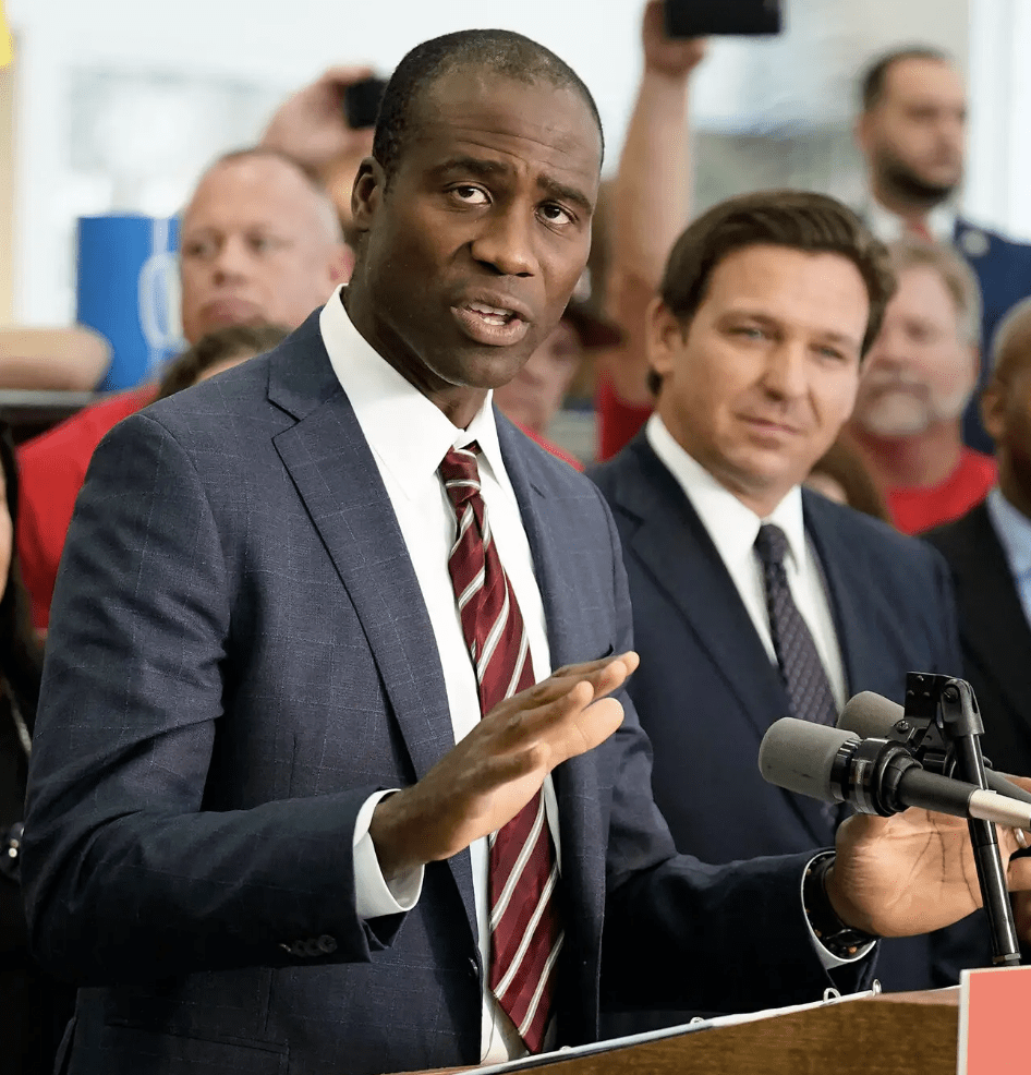 Dr. Joseph Ladapo has been a fixture at Gov. Ron DeSantis’s side as Florida has abandoned virus mitigation measures.Credit...Chris O'Meara/Associated Press