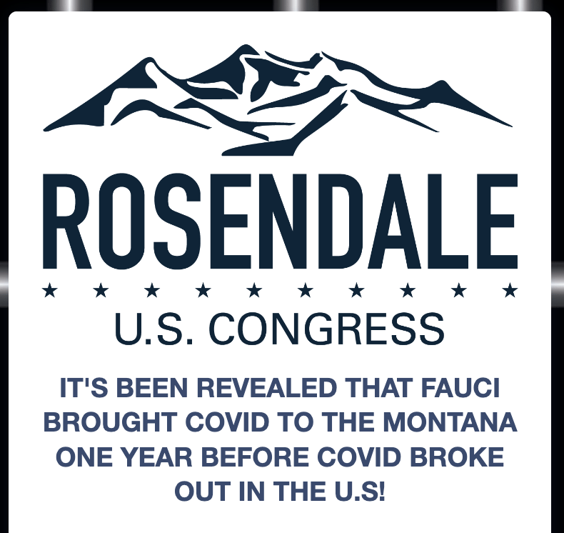 A fundraising ad for U.S. Rep. Matt Rosendale (R-Mont.)